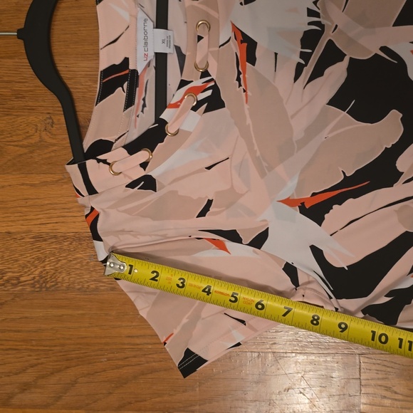 LIZ CLAIBORNE BRAND WOMEN'S SHORT SLEEVES PINK AND BLACK SUMMER TOP SIZE XL - Picture 16 of 16